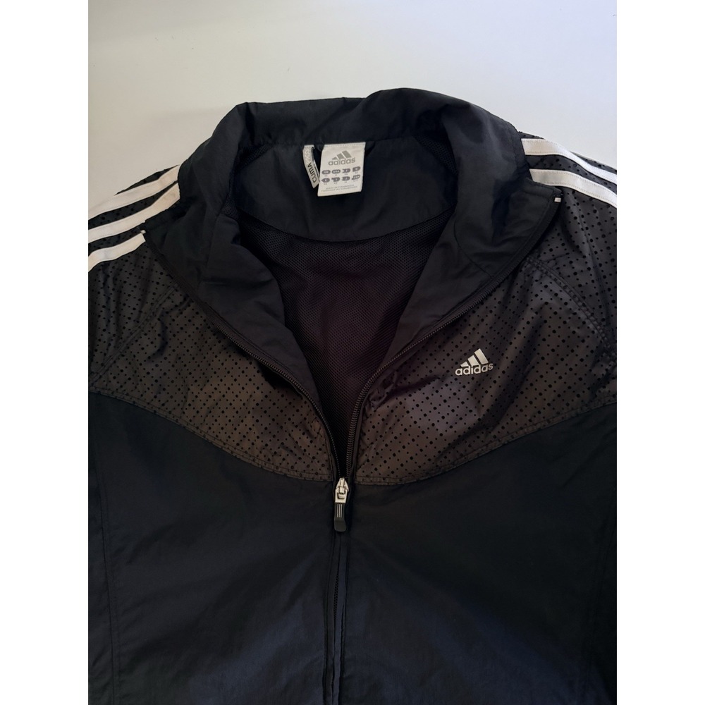 adidas VTG Women's S Black Tracksuit Athletic 3-Stripe Zip-Up Jacket & Jogger - Picture 6 of 10